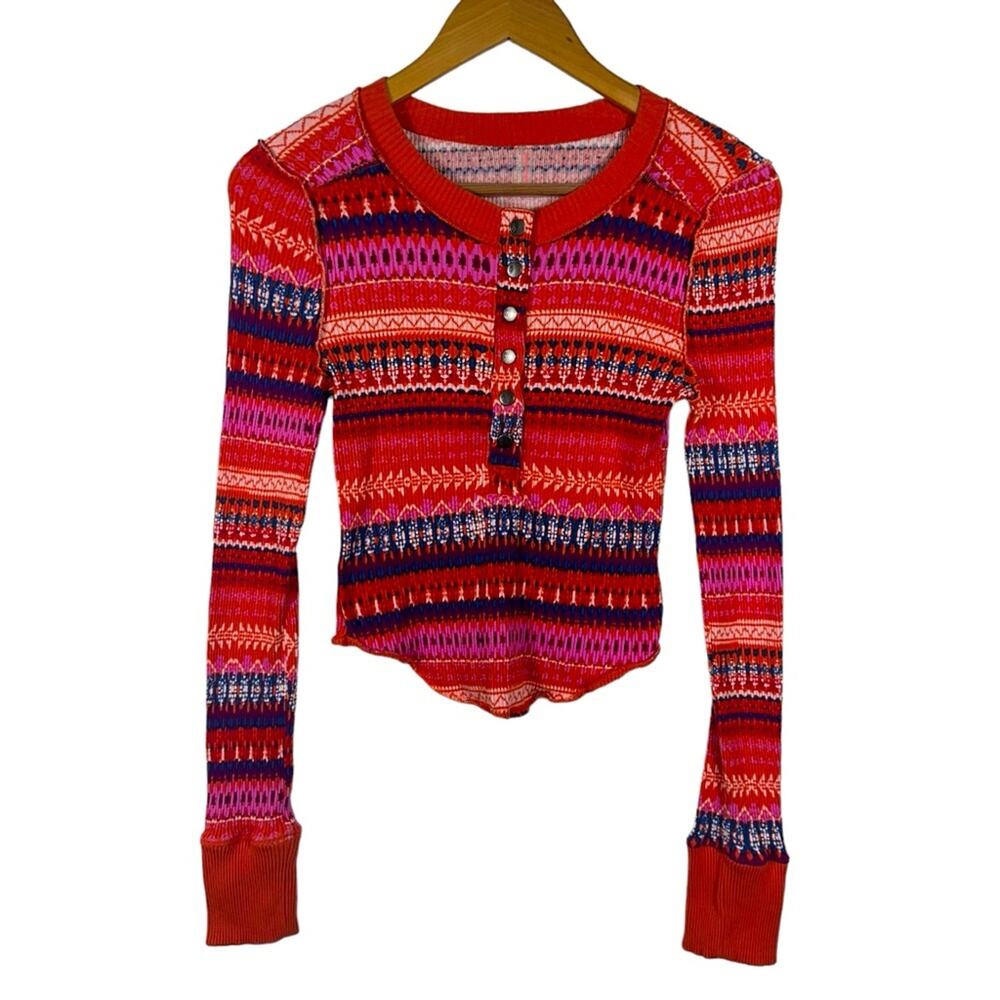 Free People Rally Long Sleeve Top Size Small